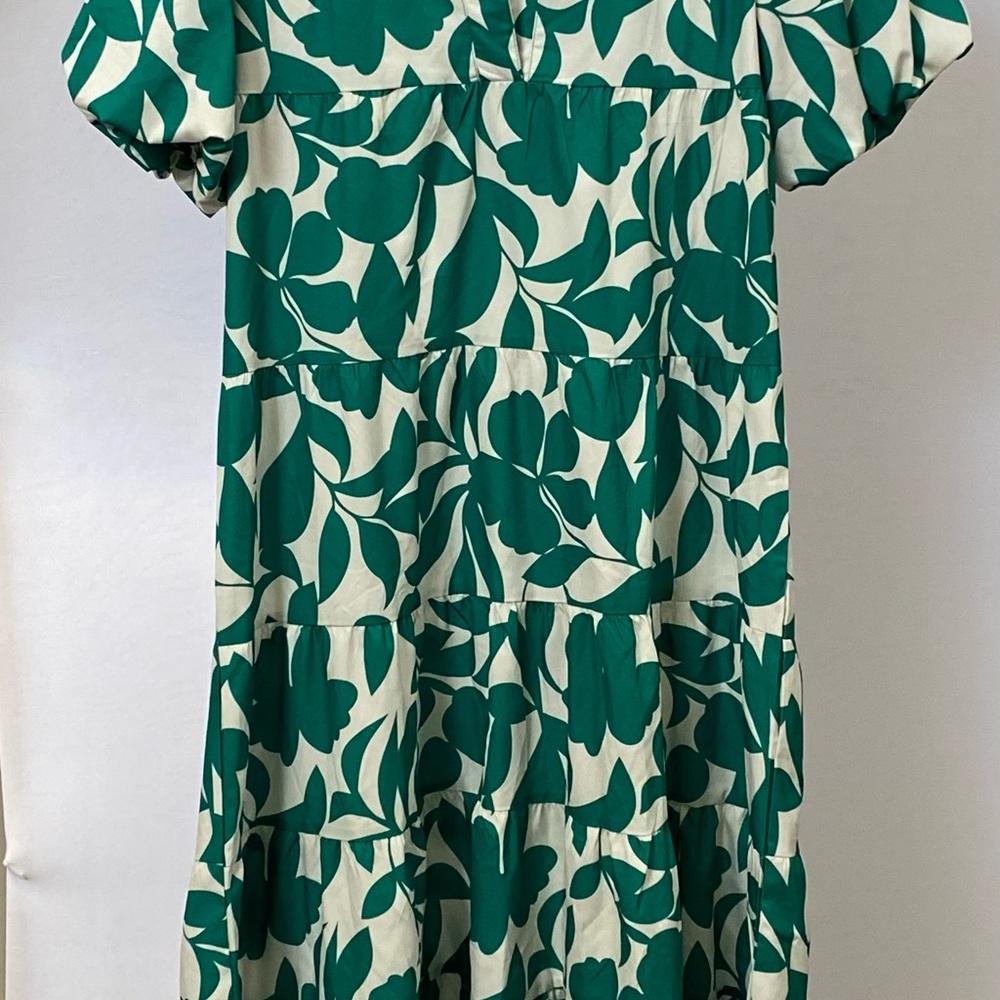 Green and White Floral Mumu